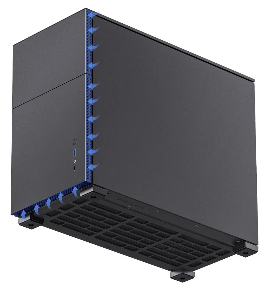 Jonsbo D31 Standard Micro-ATX PC Case – Black, Tempered Glass 4