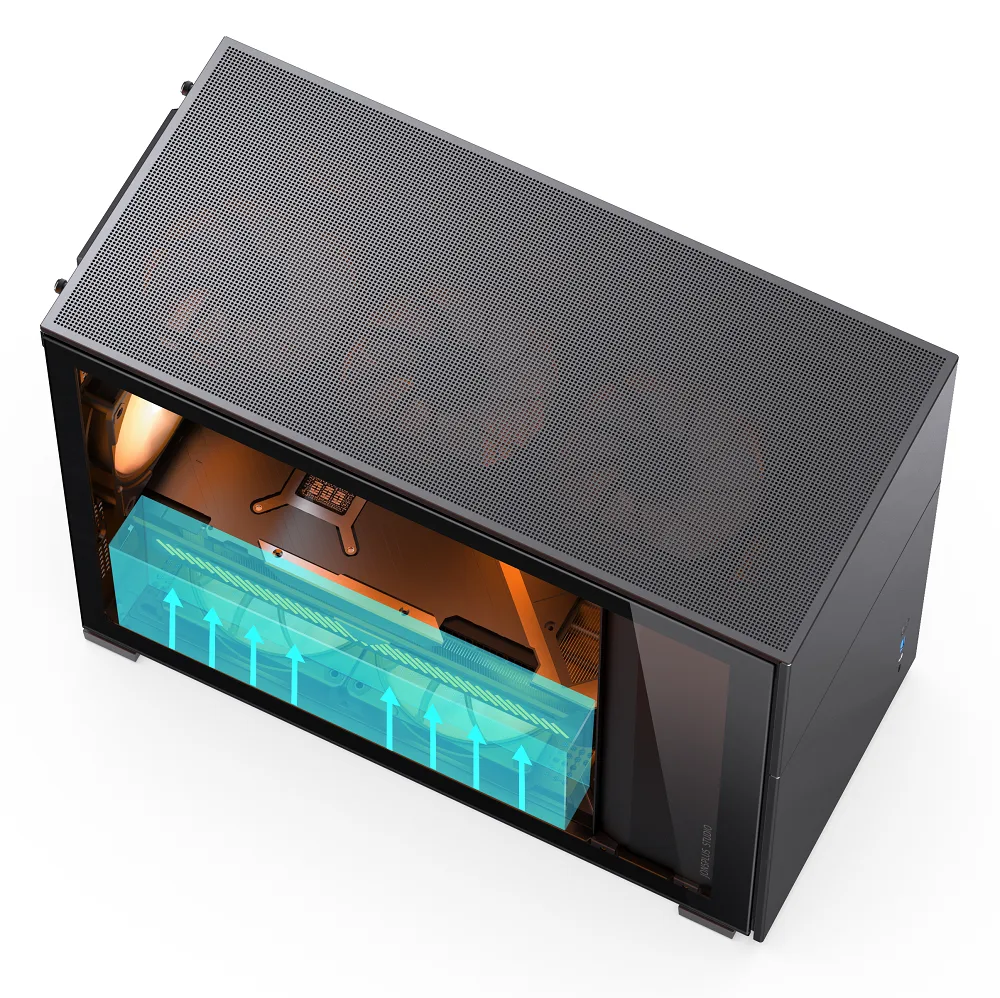 Jonsbo D31 Standard Micro-ATX PC Case – Black, Tempered Glass 10