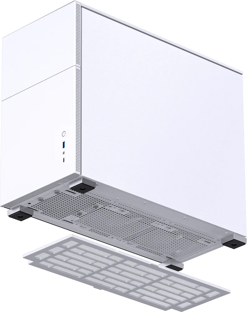 Jonsbo D31 Standard Micro-ATX PC Case – White, Tempered Glass 12