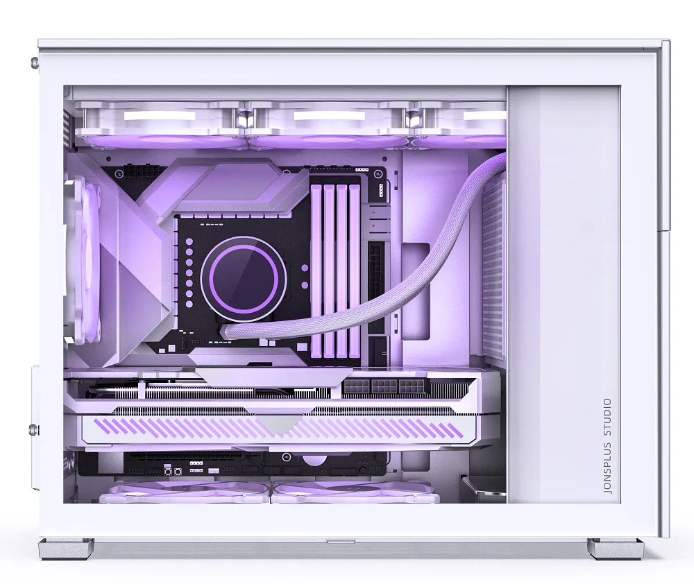 Jonsbo D31 Standard Micro-ATX PC Case – White, Tempered Glass 3