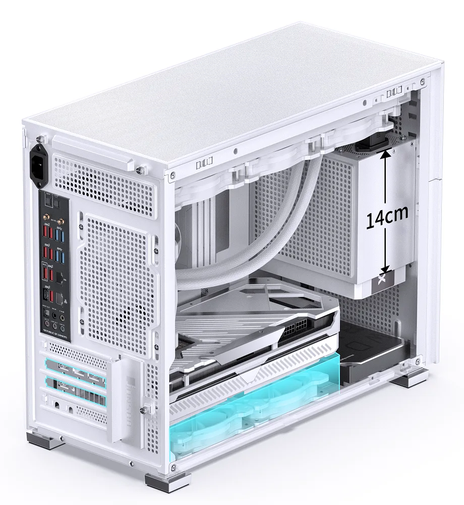 Jonsbo D31 Standard Micro-ATX PC Case – White, Tempered Glass 5