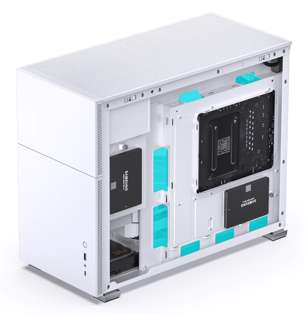 Jonsbo D31 Standard Micro-ATX PC Case – White, Tempered Glass 6