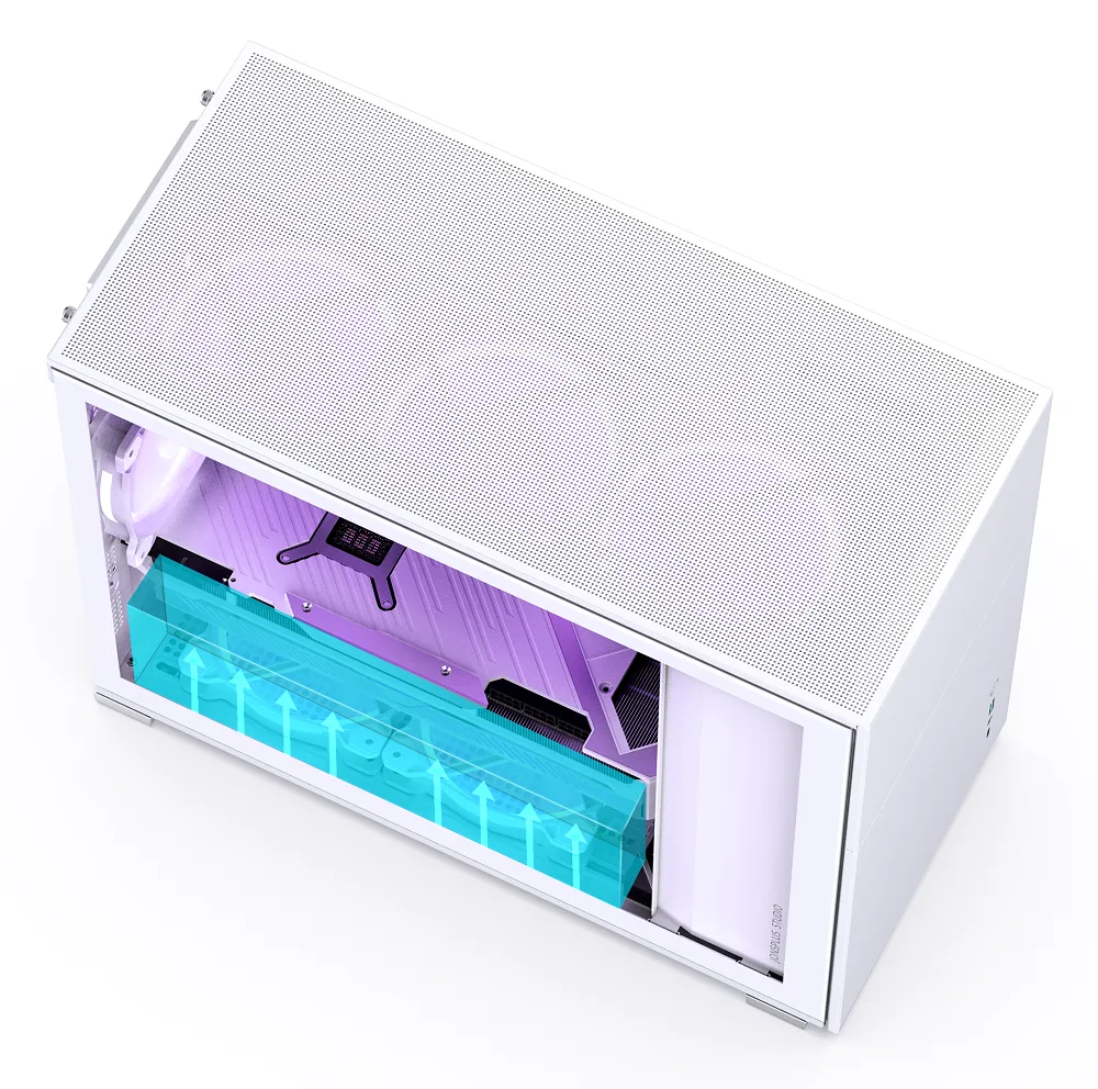 Jonsbo D31 Standard Micro-ATX PC Case – White, Tempered Glass 10