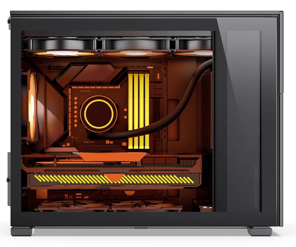 Jonsbo D31 Standard Screen Micro-ATX PC Case – Black, Tempered Glass 3