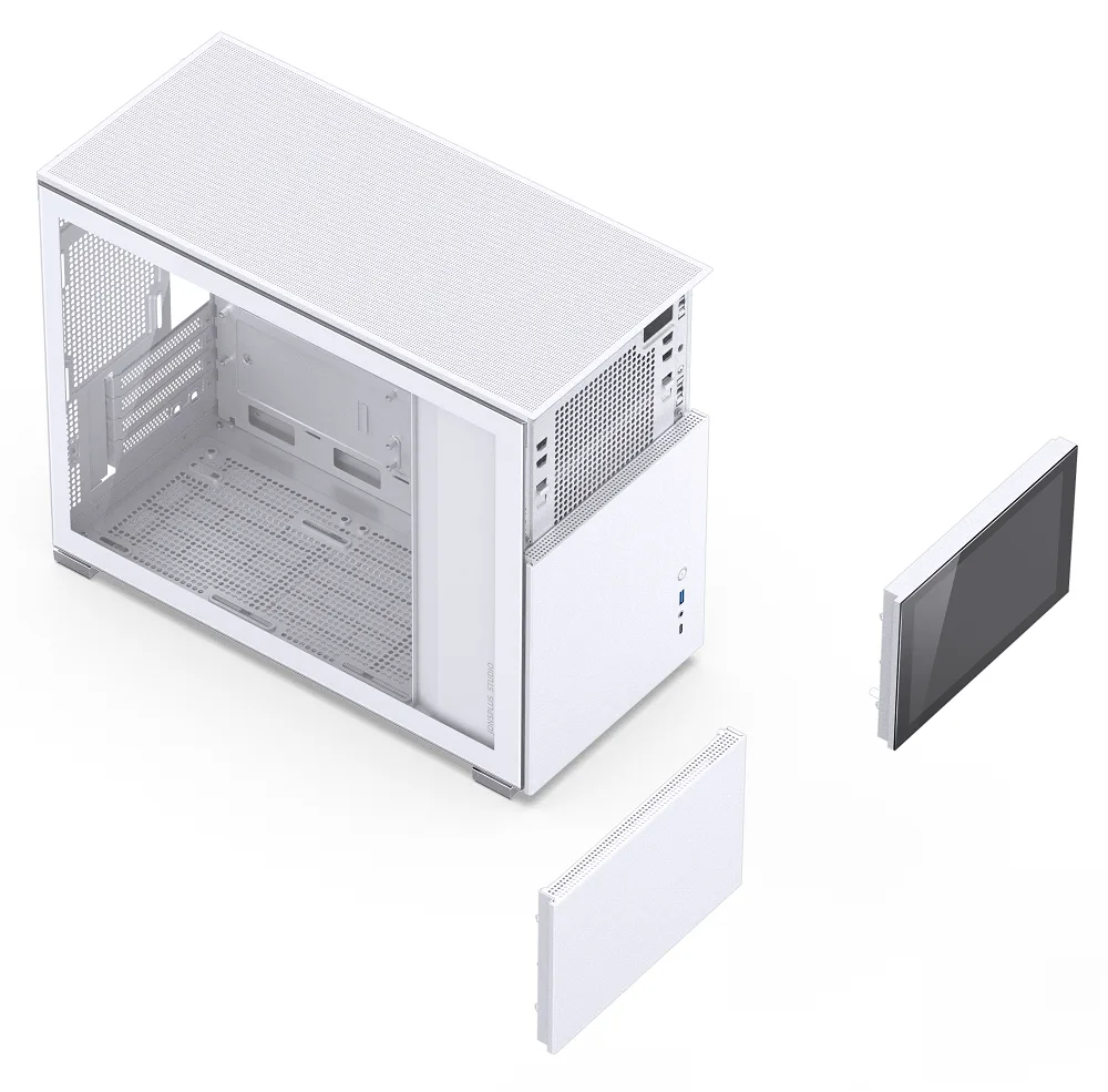 Jonsbo D31 Standard Screen Micro-ATX PC Case – White, Tempered Glass 4