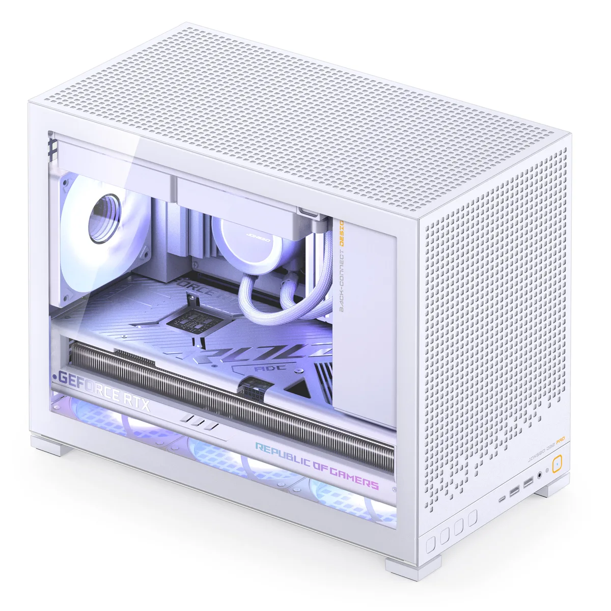 Jonsbo D32 PRO Tempered Glass mATX, Mini Case - White 3