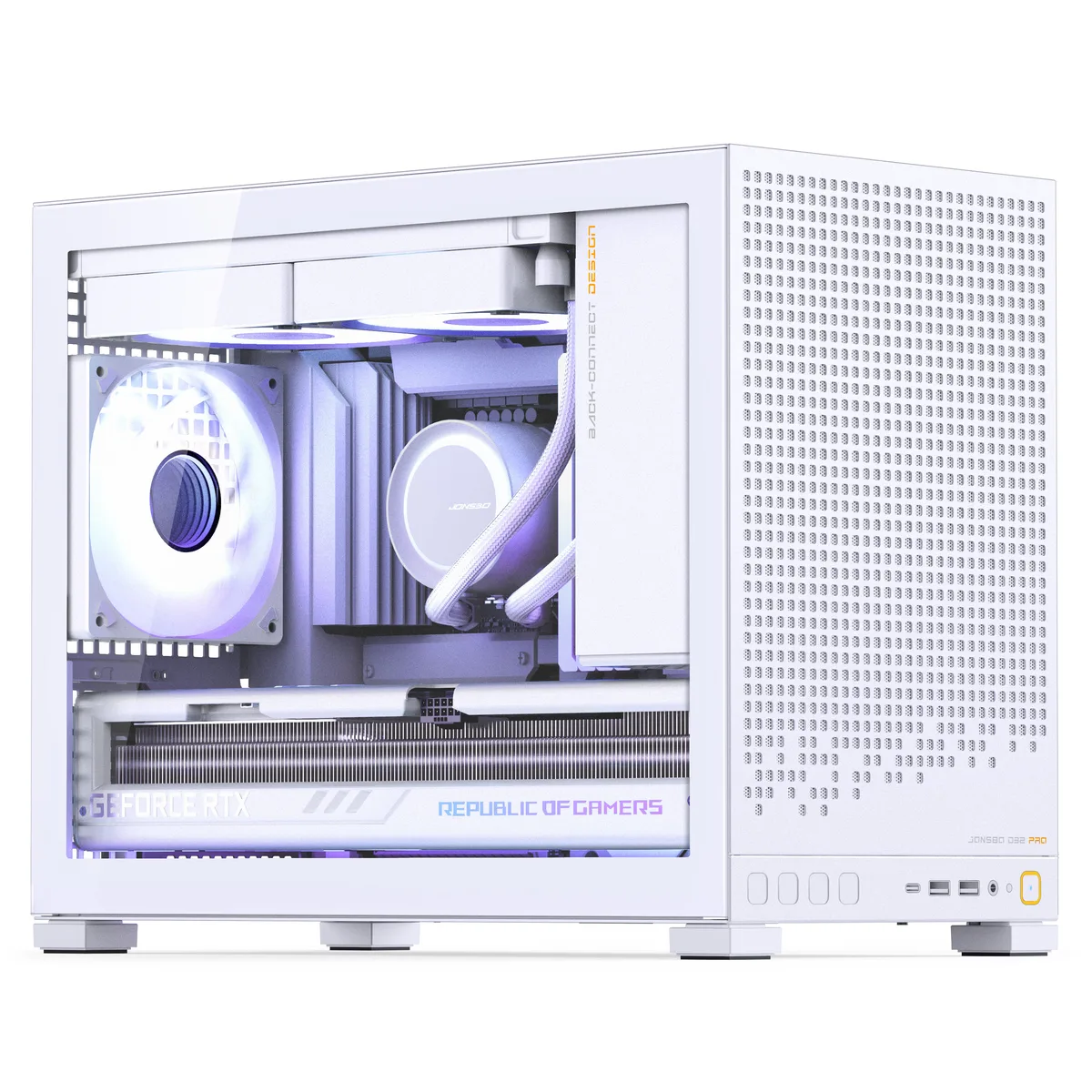 Jonsbo D32 PRO Tempered Glass mATX, Mini Case - White 5