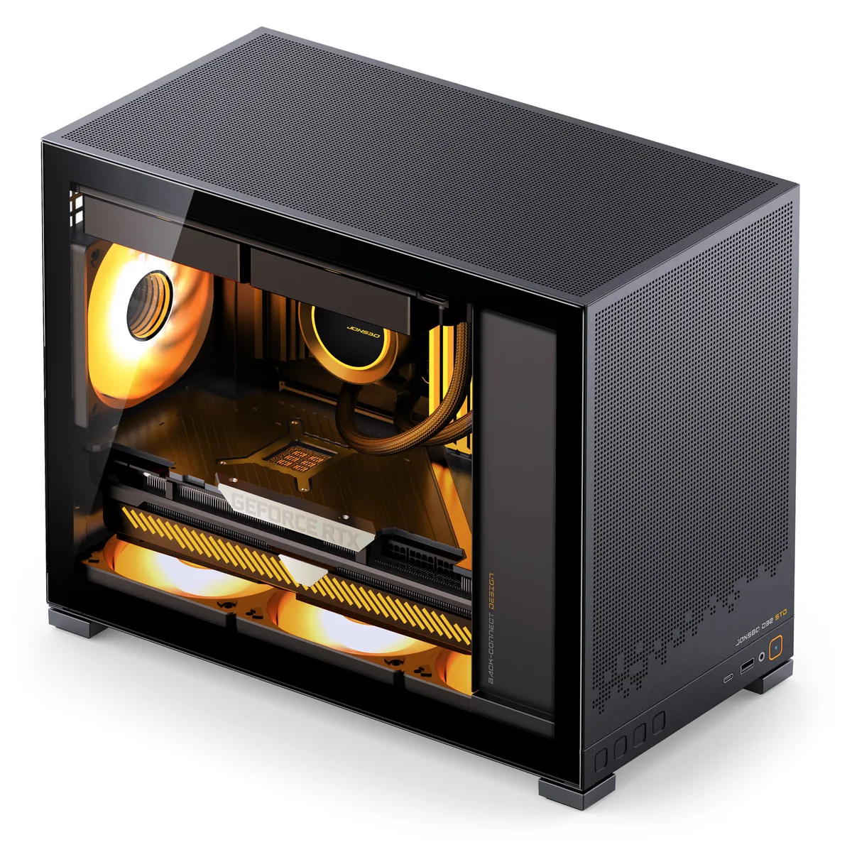 Jonsbo D32 STD Tempered Glass mATX, Mini Case - Black 3