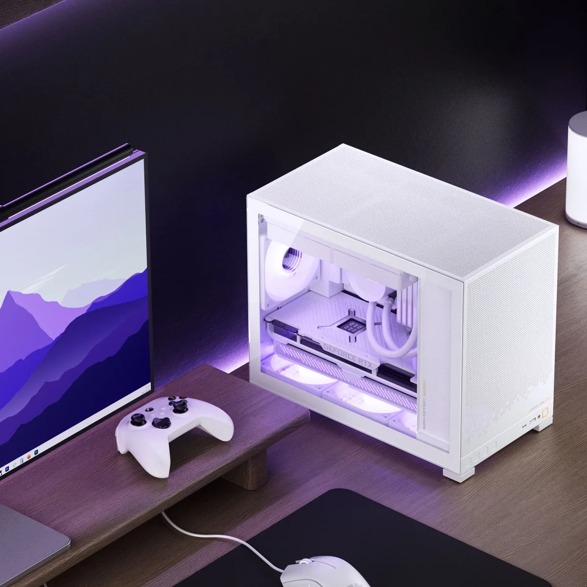 Jonsbo D32 STD Tempered Glass mATX, Mini Case - White 18