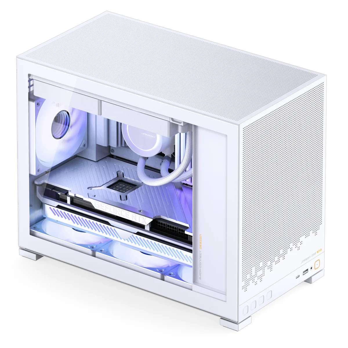 Jonsbo D32 STD Tempered Glass mATX, Mini Case - White 3