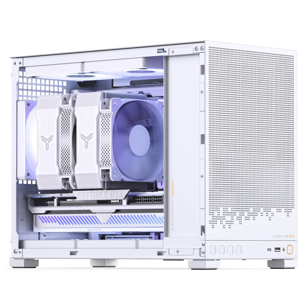 Jonsbo D32 STD Tempered Glass mATX, Mini Case - White 6