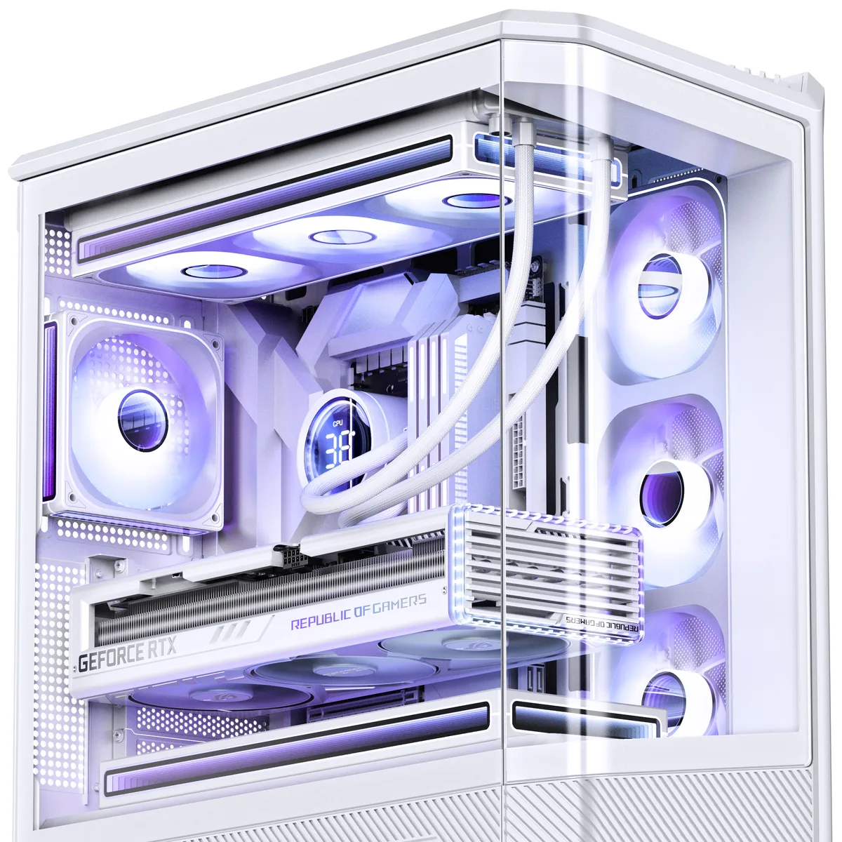 Jonsbo D400 Mid-Tower, ATX, Tempered Glass - White 18