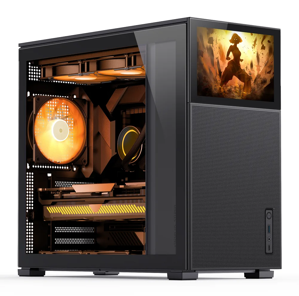 Jonsbo D41 Mesh Screen ATX PC Case – Black, Tempered Glass