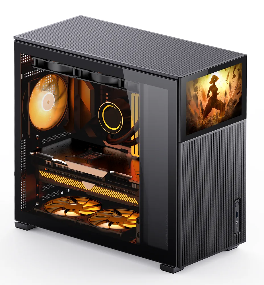 Jonsbo D41 Mesh Screen ATX PC Case – Black, Tempered Glass 2