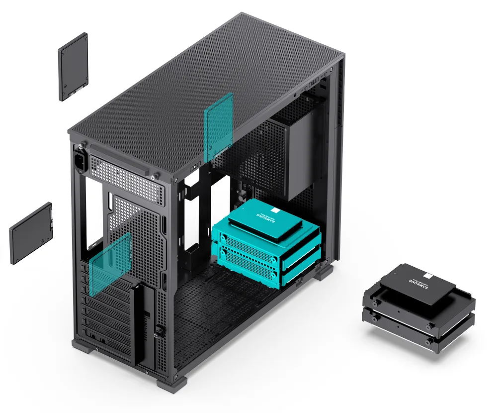 Jonsbo D41 Mesh Screen ATX PC Case – Black, Tempered Glass 8