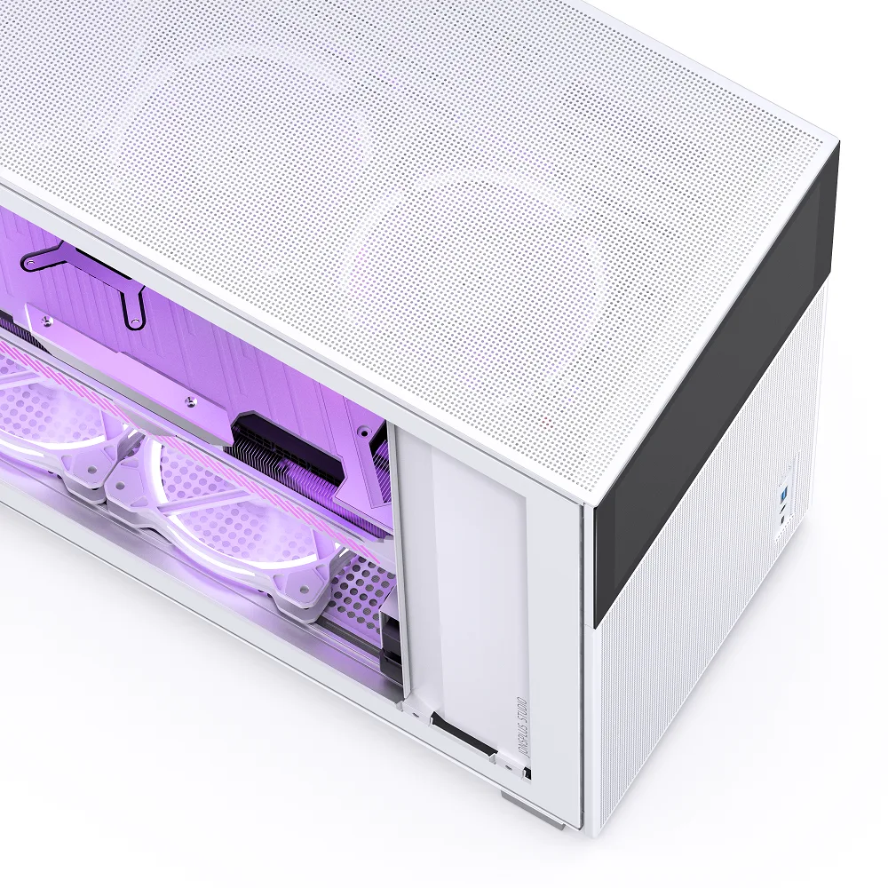 Jonsbo D41 Mesh Screen ATX PC Case – White, Tempered Glass 16