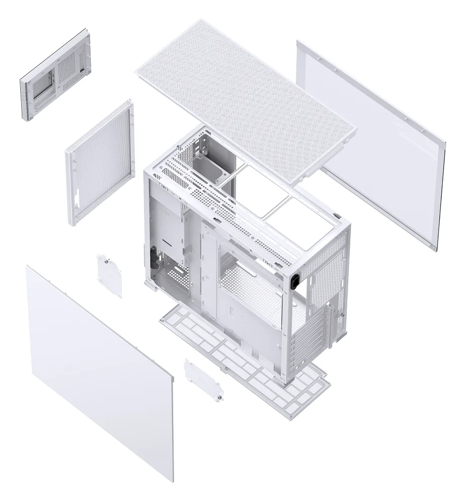 Jonsbo D41 Mesh Screen ATX PC Case – White, Tempered Glass 17