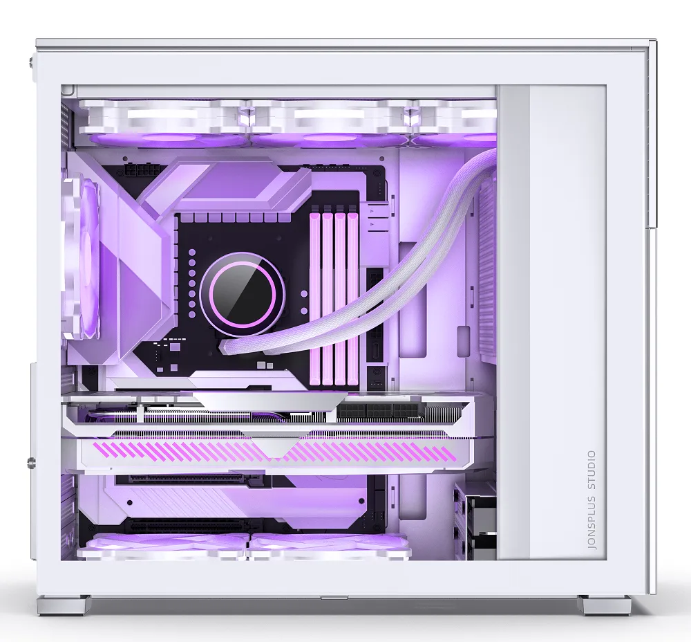 Jonsbo D41 Mesh Screen ATX PC Case – White, Tempered Glass 3
