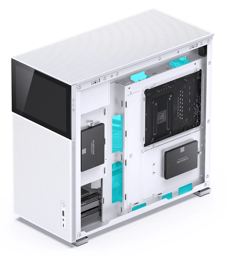 Jonsbo D41 Mesh Screen ATX PC Case – White, Tempered Glass 6