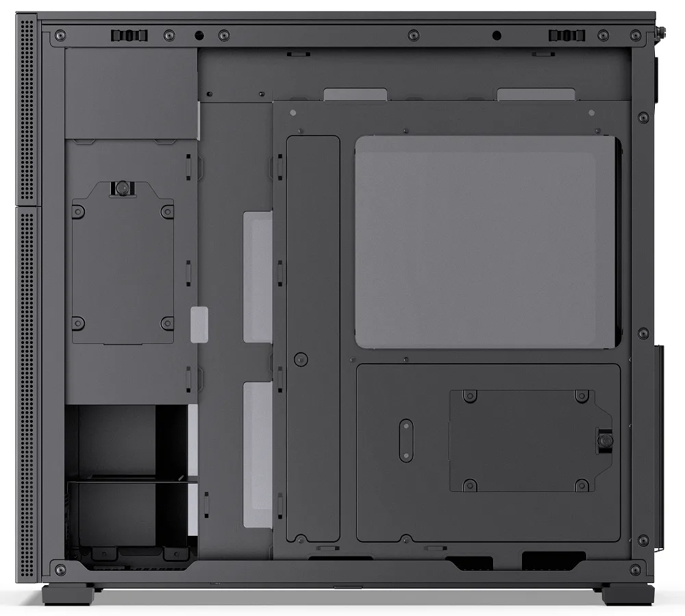 Jonsbo D41 Standard ATX PC Case – Black, Tempered Glass 12