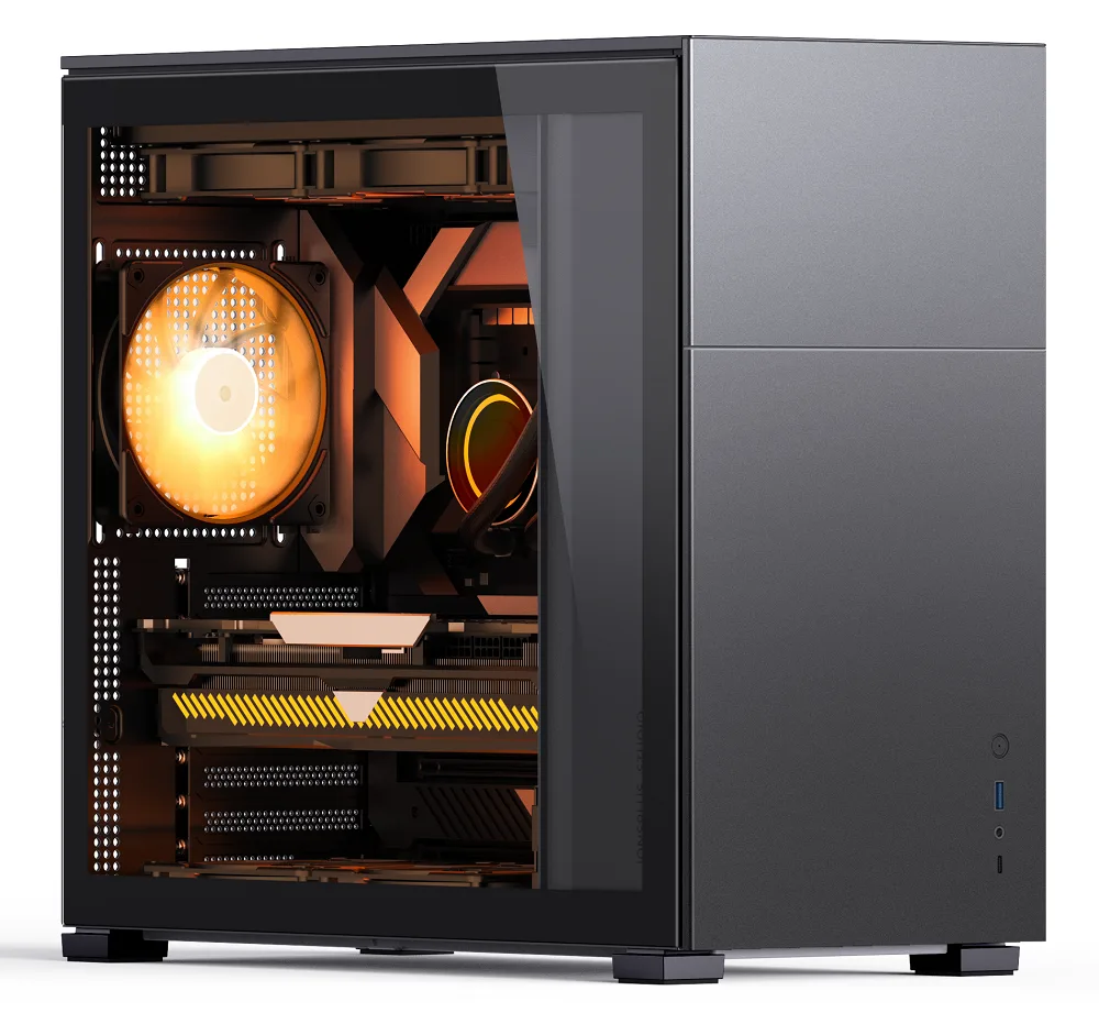 Jonsbo D41 Standard ATX PC Case – Black, Tempered Glass 3