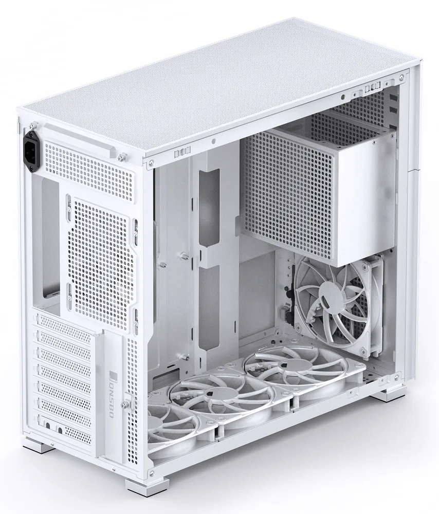 Jonsbo D41 Standard ATX PC Case – White, Tempered Glass 5