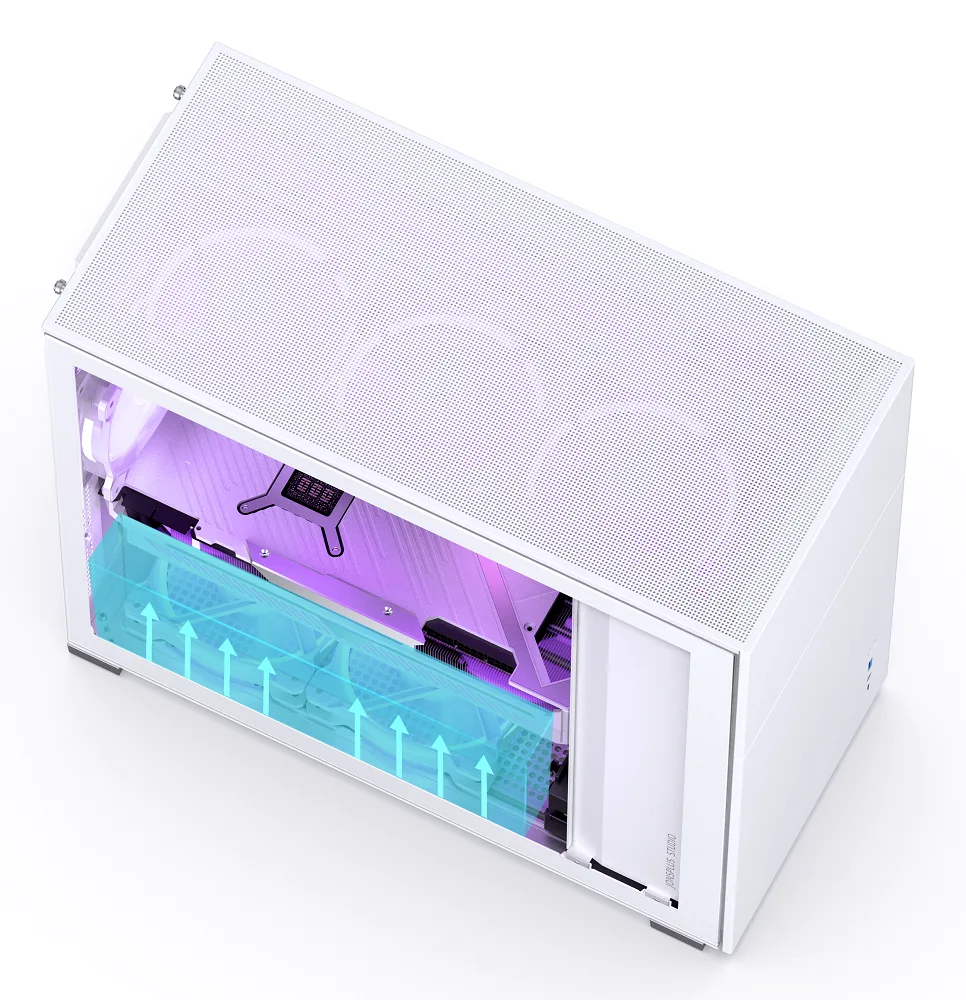 Jonsbo D41 Standard ATX PC Case – White, Tempered Glass 8
