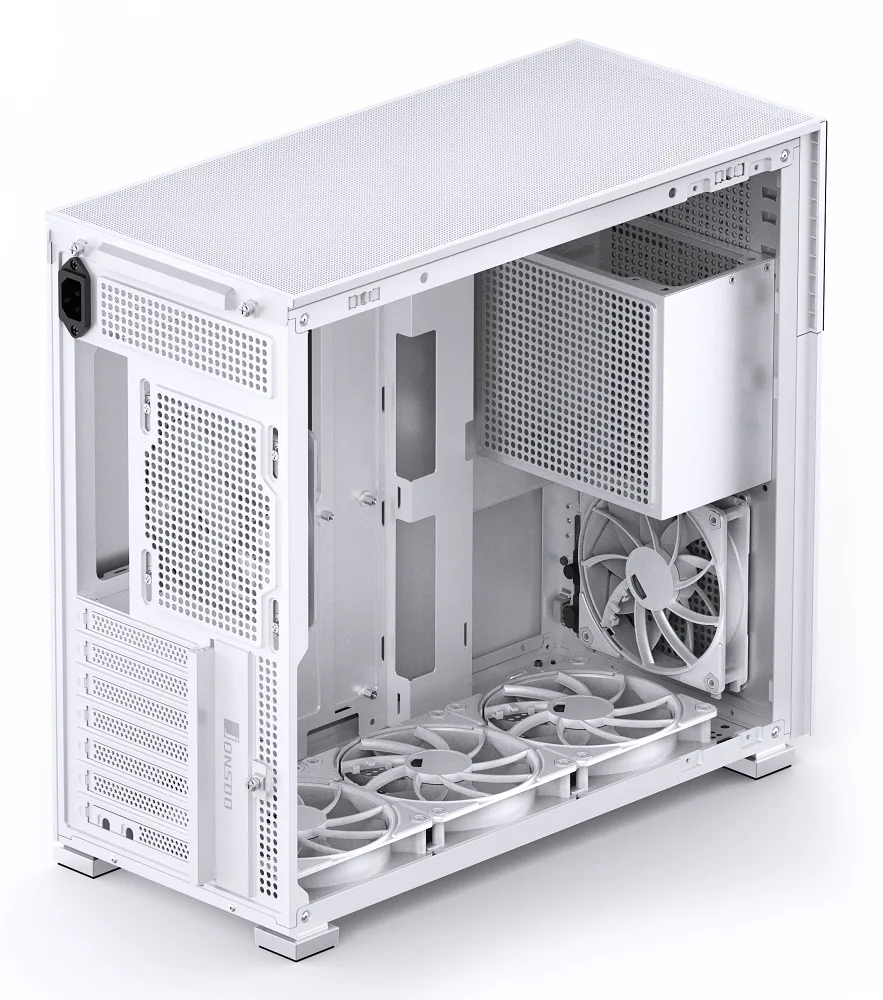 Jonsbo D41 Standard Screen ATX PC Case – White, Tempered Glass 3