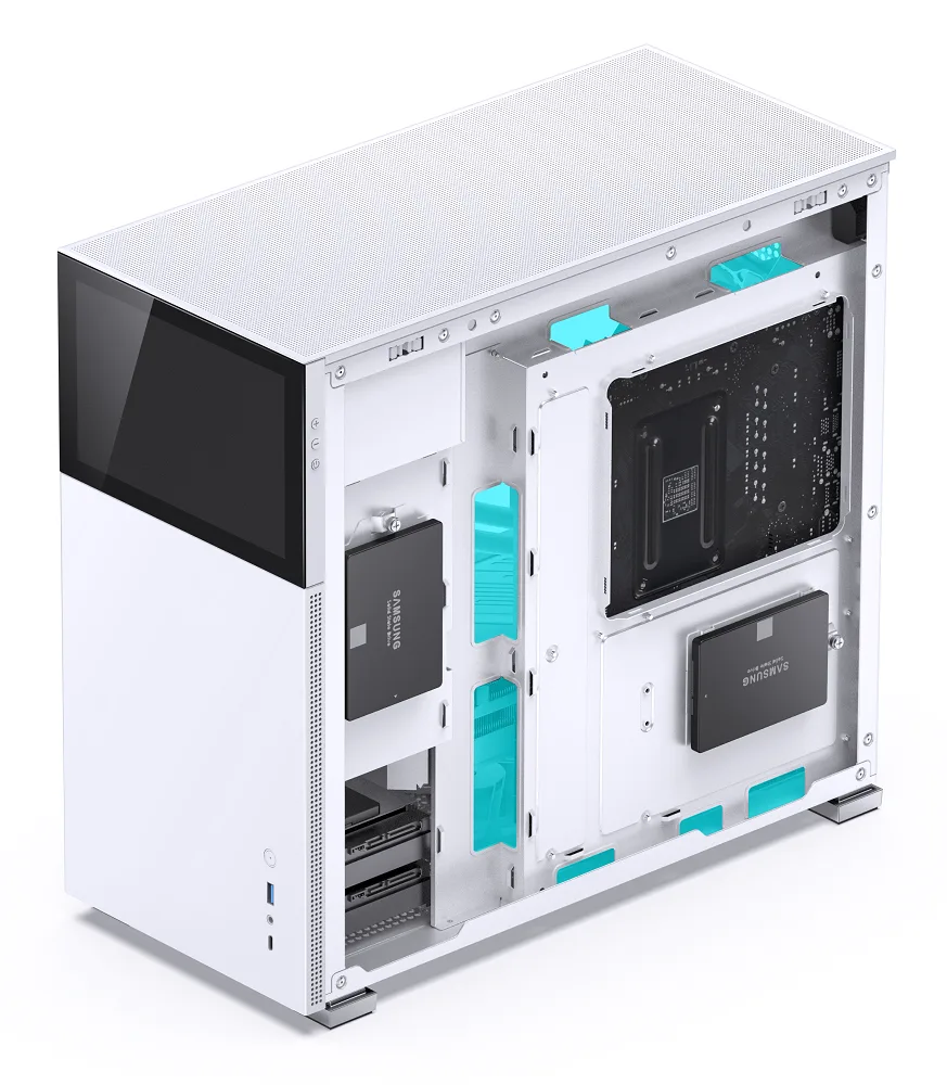 Jonsbo D41 Standard Screen ATX PC Case – White, Tempered Glass 4