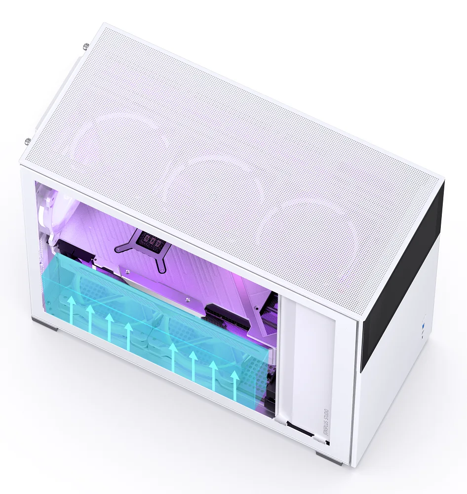 Jonsbo D41 Standard Screen ATX PC Case – White, Tempered Glass 5