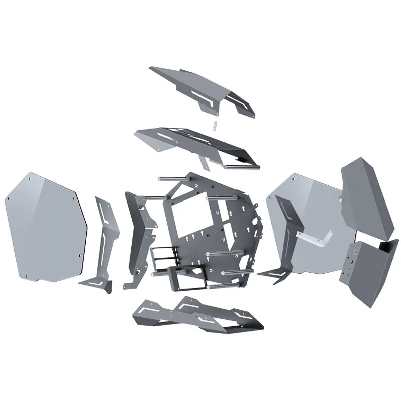 Jonsbo MOD-3 Mini Micro-ATX PC Showcase – White Tempered Glass 9