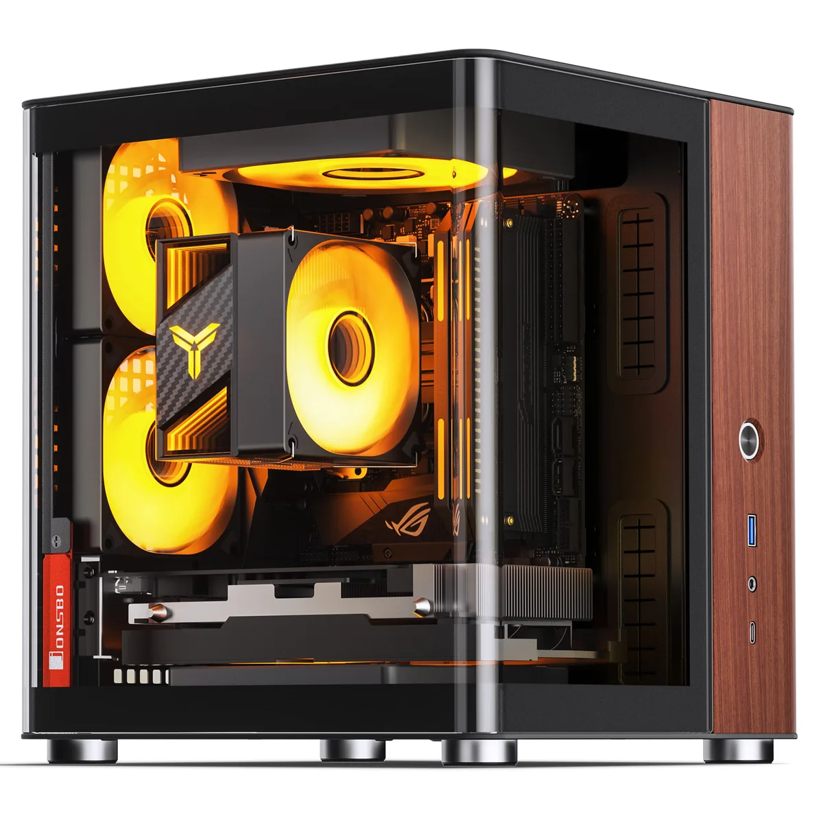 Jonsbo TK-0 Mini-ITX Case Tempered Glass - Black 2