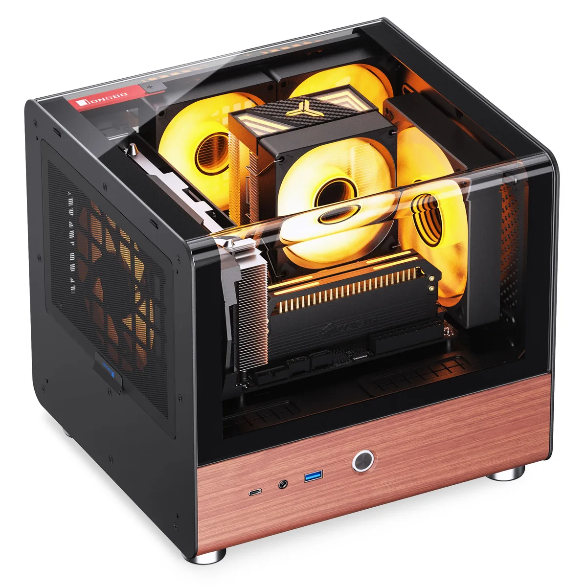 Jonsbo TK-0 Mini-ITX Case Tempered Glass - Black 4