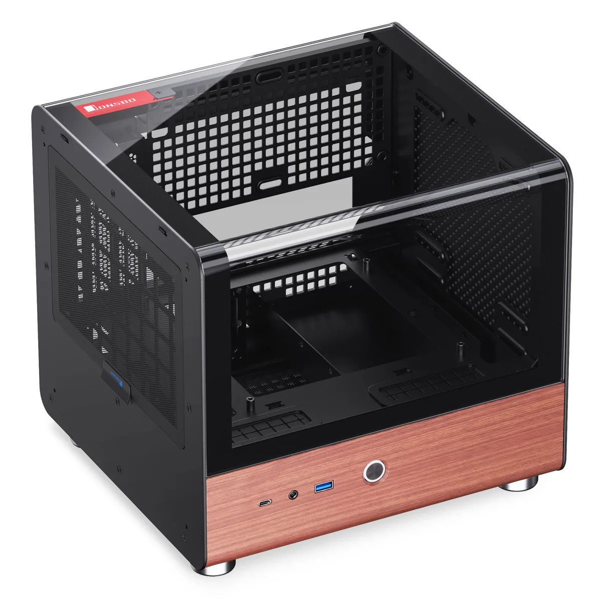 Jonsbo TK-0 Mini-ITX Case Tempered Glass - Black 5