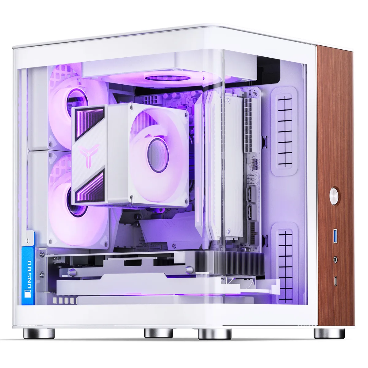 Jonsbo TK-0 Mini-ITX Case Tempered Glass - White 2