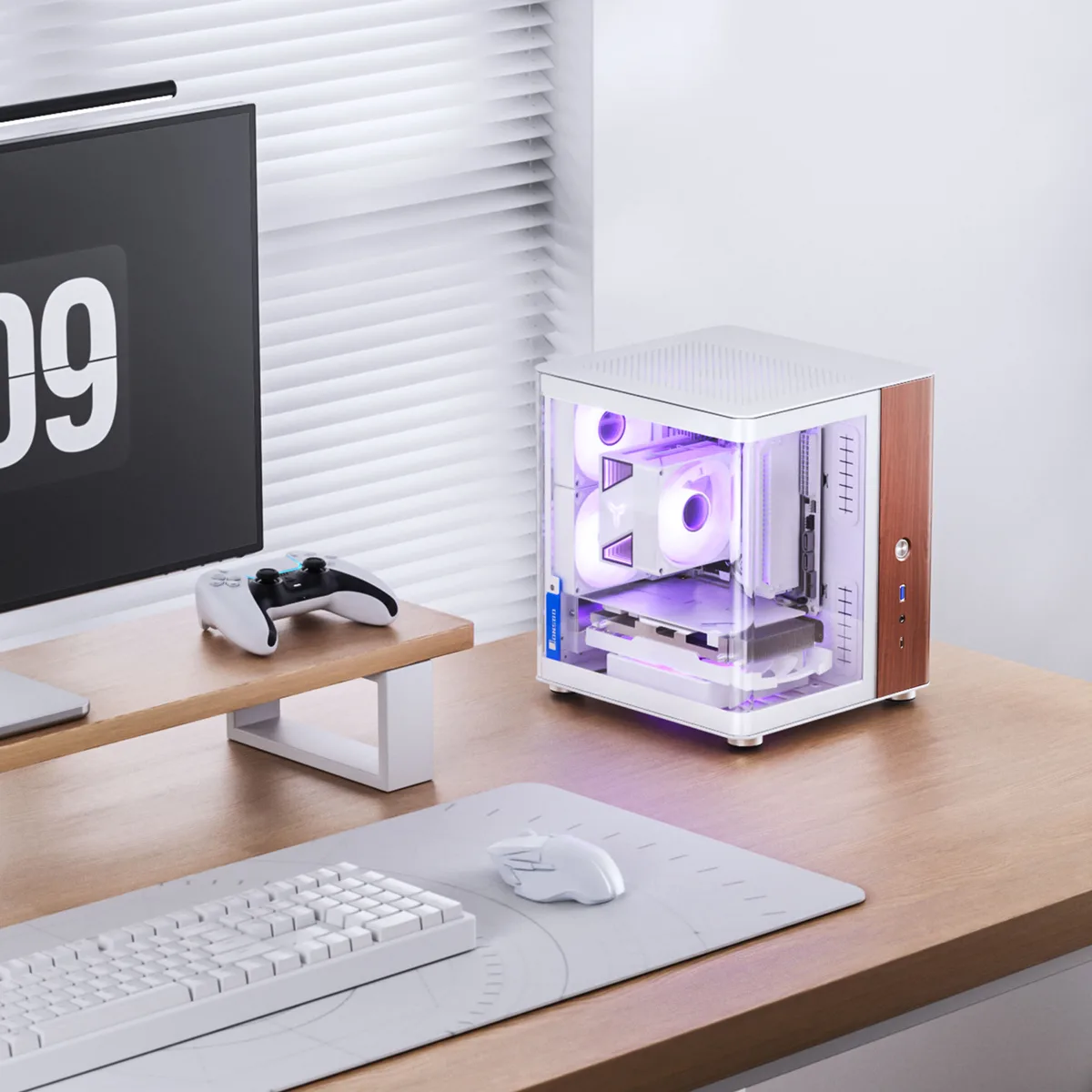 Jonsbo TK-0 Mini-ITX Case Tempered Glass - White 3