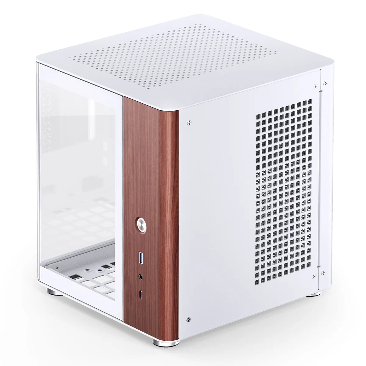Jonsbo TK-0 Mini-ITX Case Tempered Glass - White 7