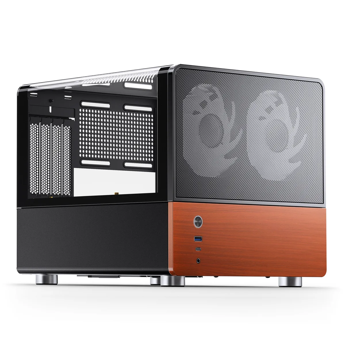 Jonsbo V12 Micro-ATX Panoramic Mini-Tower Case - Black