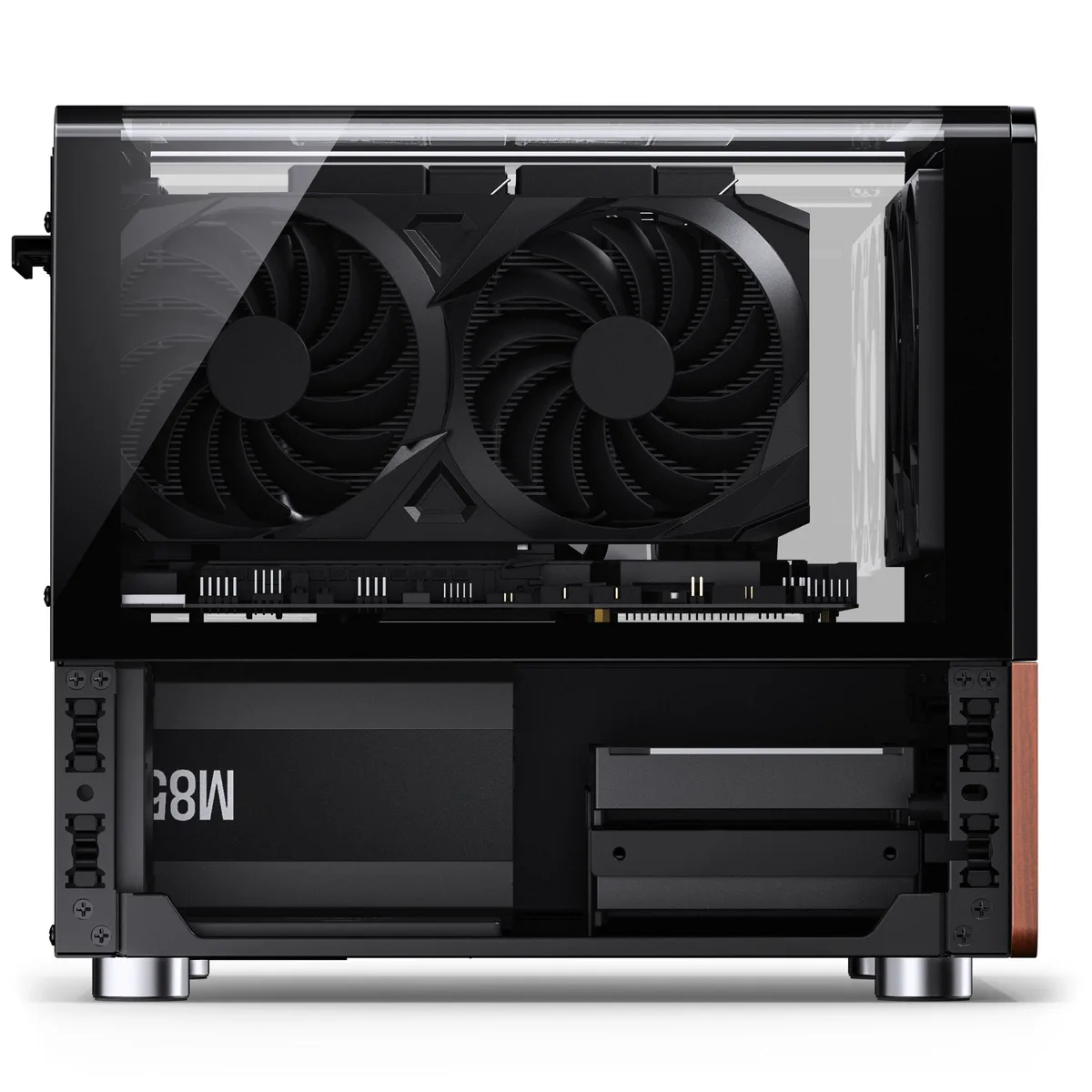 Jonsbo V12 Micro-ATX Panoramic Mini-Tower Case - Black 11