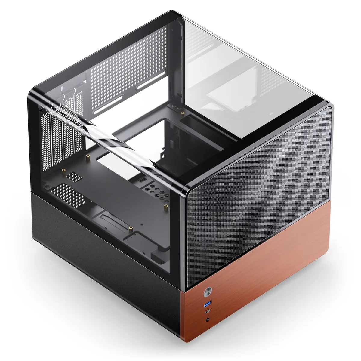 Jonsbo V12 Micro-ATX Panoramic Mini-Tower Case - Black 4