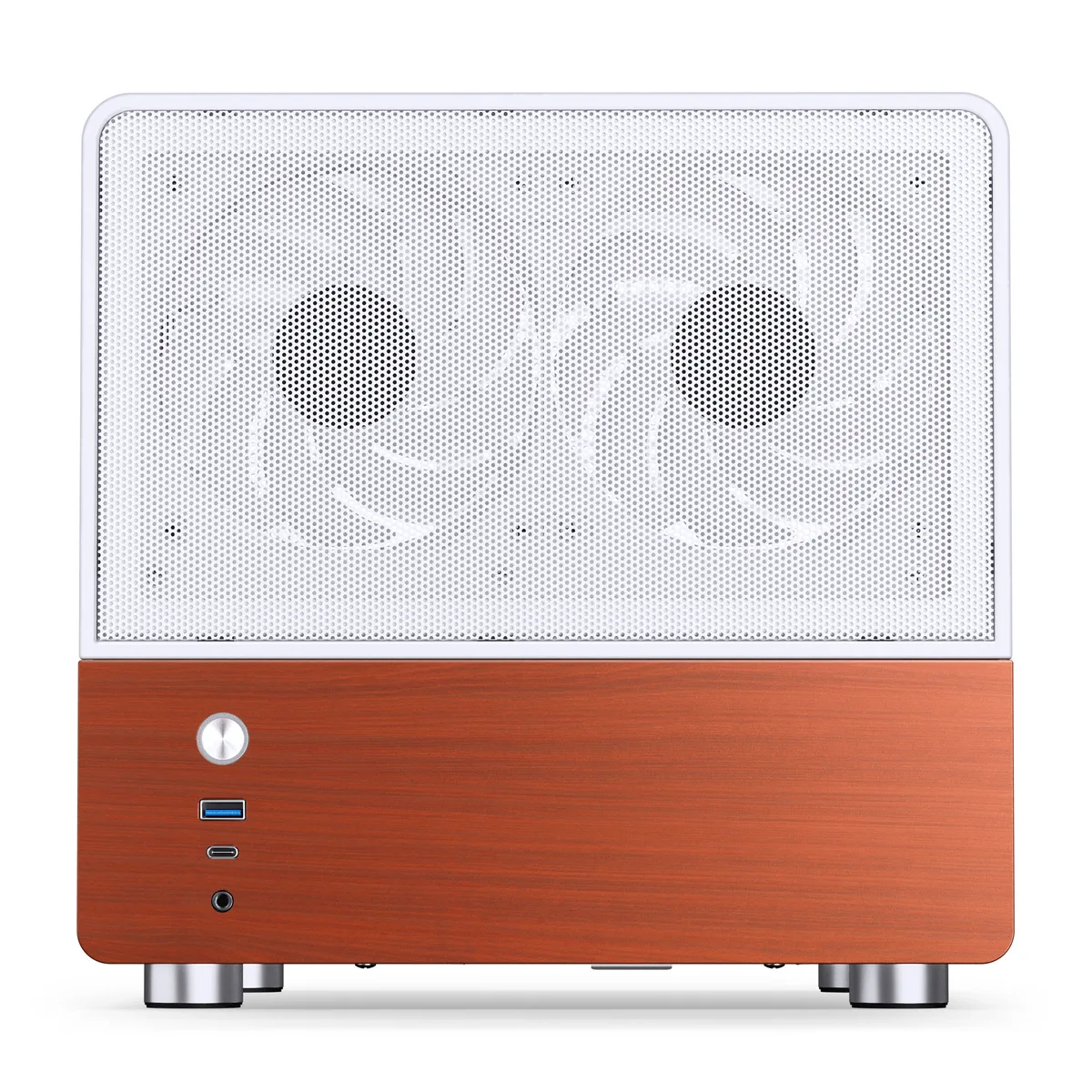 Jonsbo V12 Micro-ATX Panoramic Mini-Tower Case - White 11