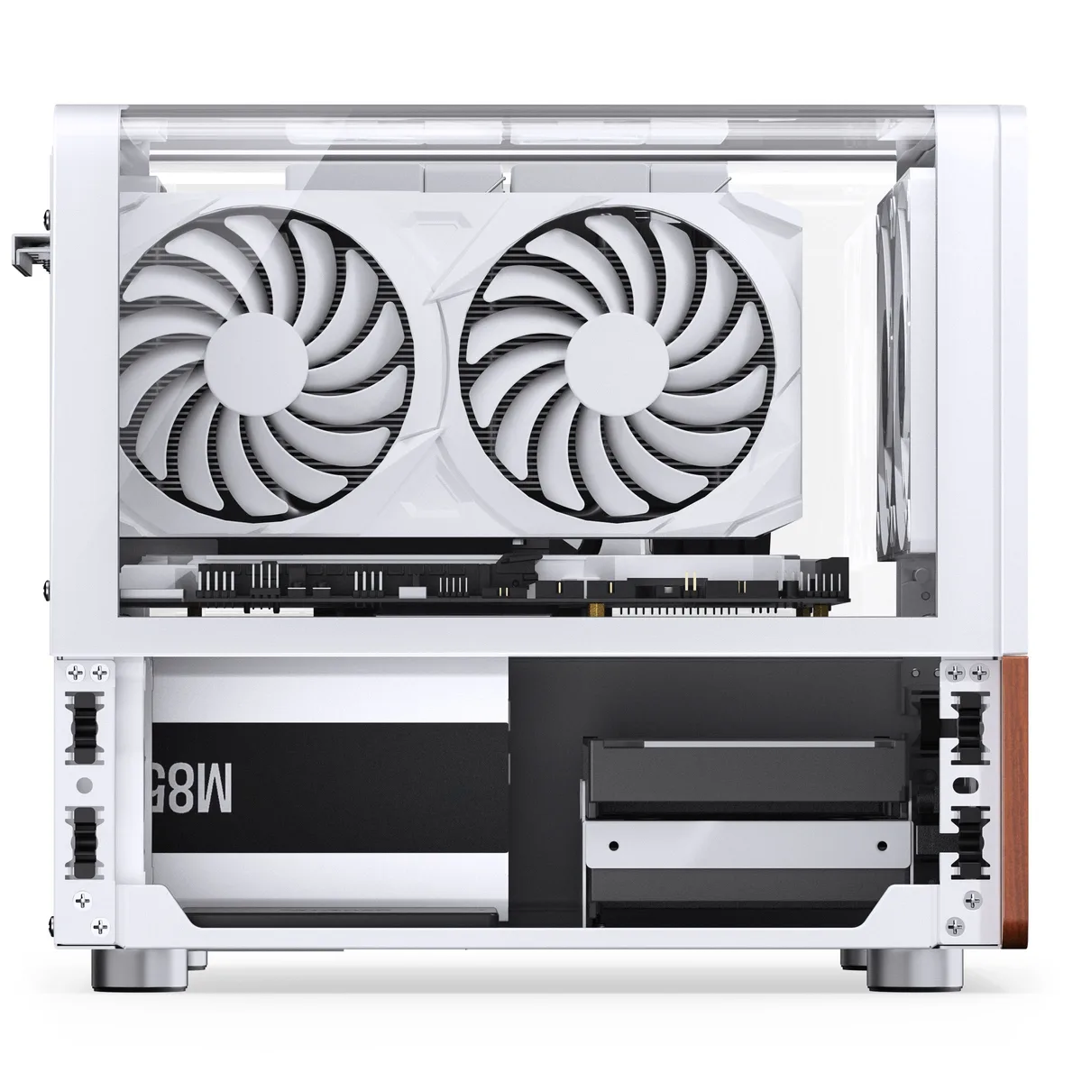 Jonsbo V12 Micro-ATX Panoramic Mini-Tower Case - White 13