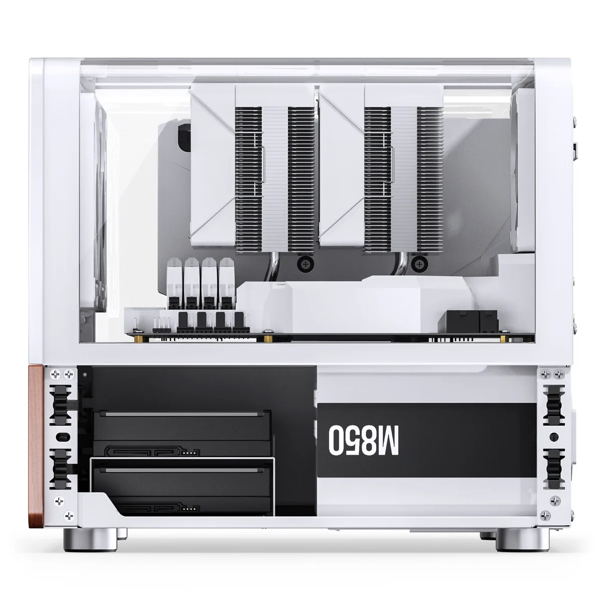 Jonsbo V12 Micro-ATX Panoramic Mini-Tower Case - White 15