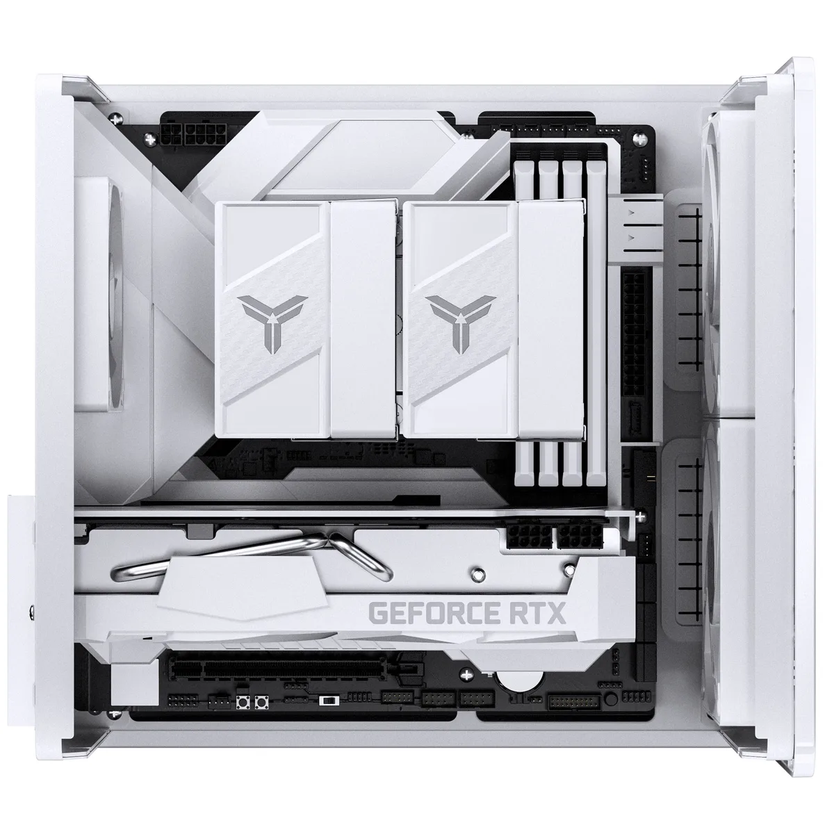 Jonsbo V12 Micro-ATX Panoramic Mini-Tower Case - White 17
