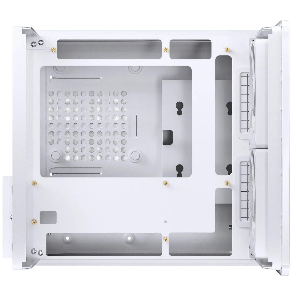 Jonsbo V12 Micro-ATX Panoramic Mini-Tower Case - White 18