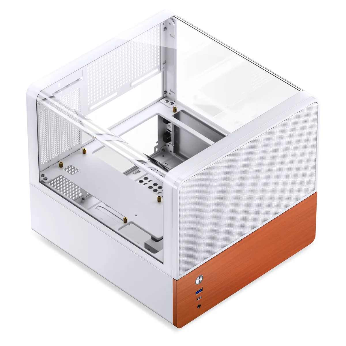 Jonsbo V12 Micro-ATX Panoramic Mini-Tower Case - White 6