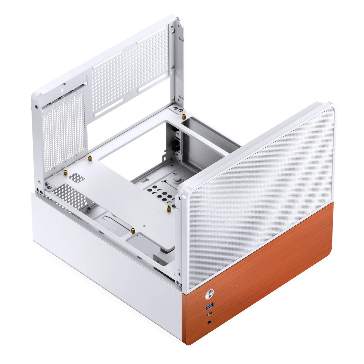 Jonsbo V12 Micro-ATX Panoramic Mini-Tower Case - White 7