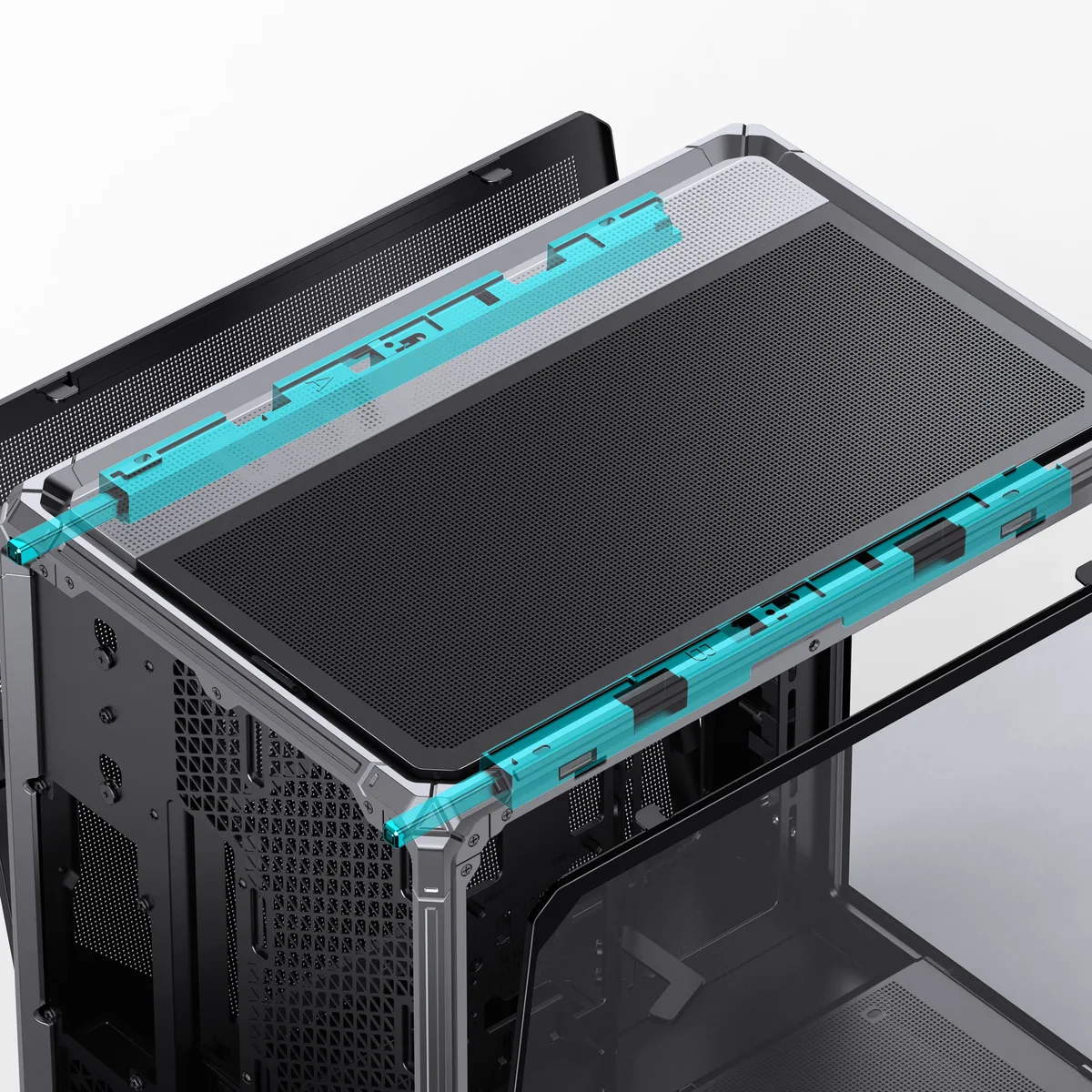 Jonsplus X400 ATX Mid-Tower, Tempered Glass - Grey 12