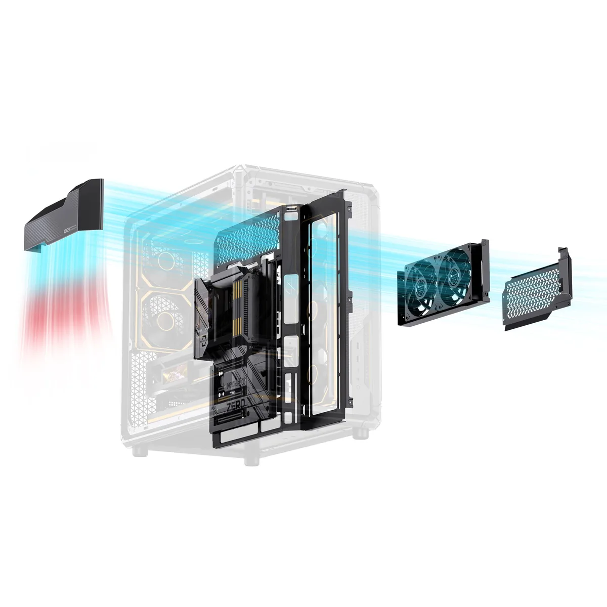 Jonsplus X400 ATX Mid-Tower, Tempered Glass - Grey 15