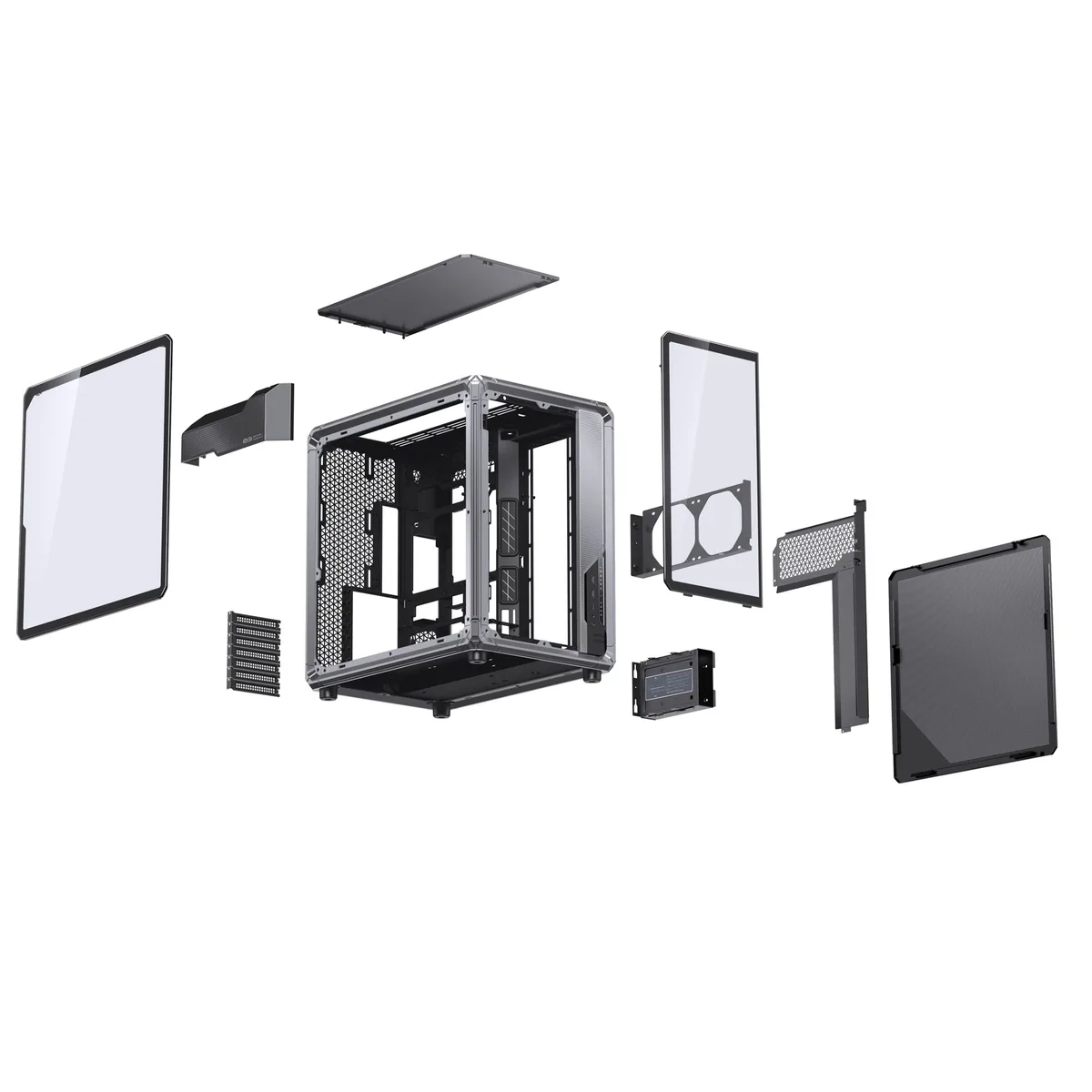 Jonsplus X400 ATX Mid-Tower, Tempered Glass - Grey 16